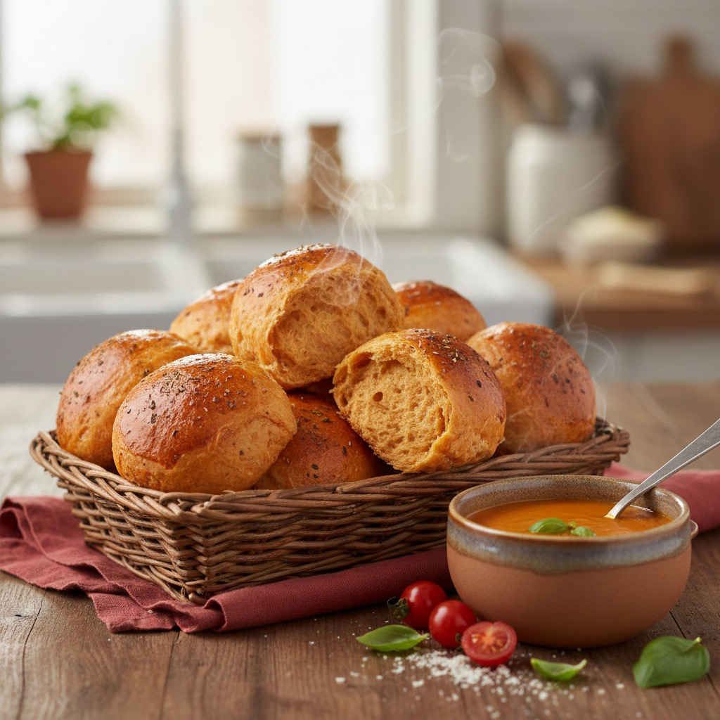 Leftover Tomato Soup? Bake It Into Soft Dinner Rolls (Recipe)