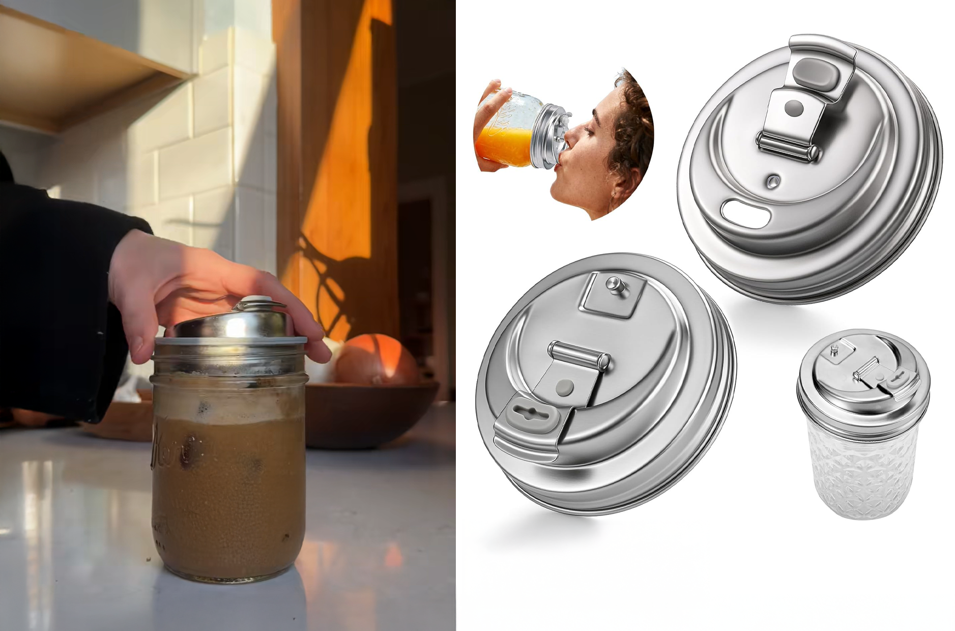 REVIEW: Mason Jar Stainless Steel Coffee Lids