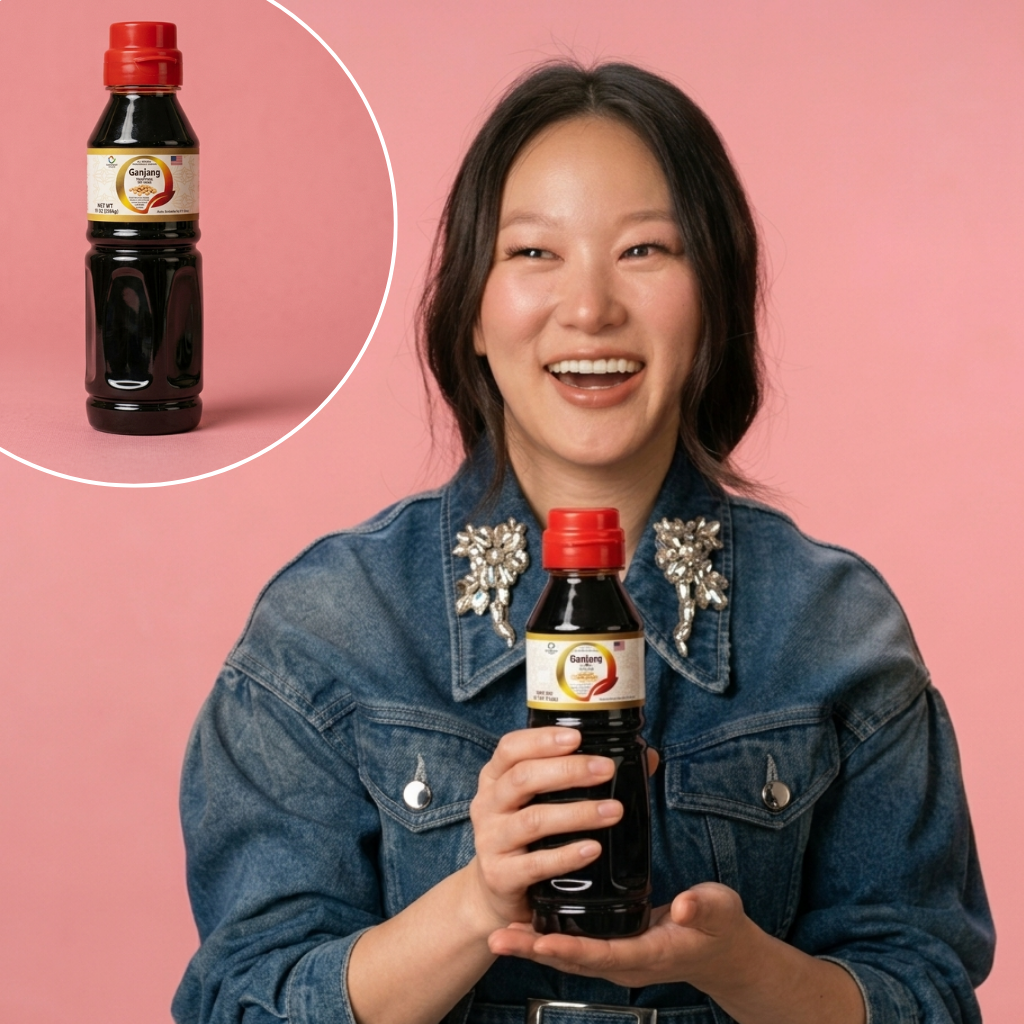 Yerin Ha Holding Soy Sauce for Her Mom’s Galbijjim Recipe